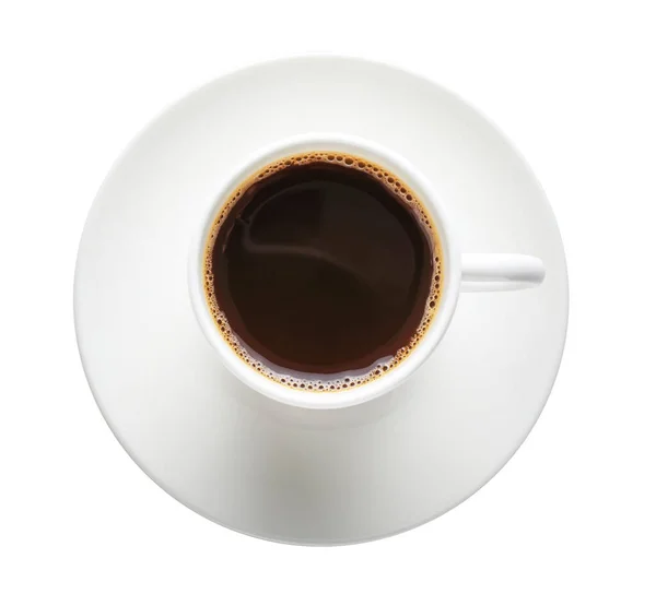 Kopp Kaffe Vit Bakgrund — Stockfoto