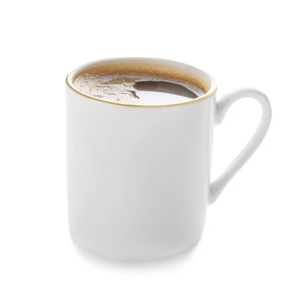 Cup Coffee White Background — Stock Photo, Image