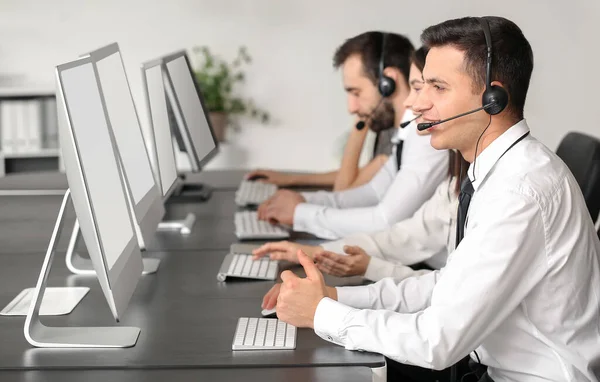 Team Technical Support Agents Working Office — Stock Photo, Image