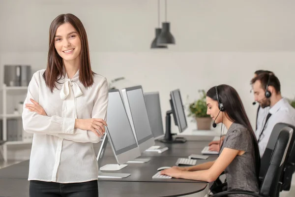 Professional Technical Support Agent Team Office — Stock Photo, Image
