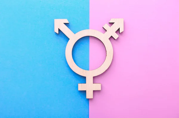 Simbol Transgender Pada Latar Belakang Warna — Stok Foto
