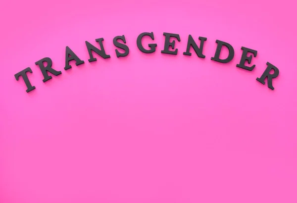 Texto Transgender Sobre Fondo Color —  Fotos de Stock