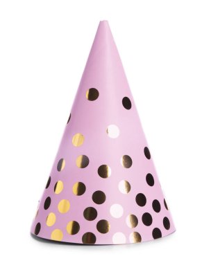 Beyaz arka planda parti şapkası