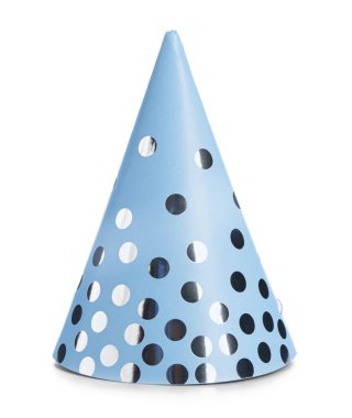 Beyaz arka planda parti şapkası