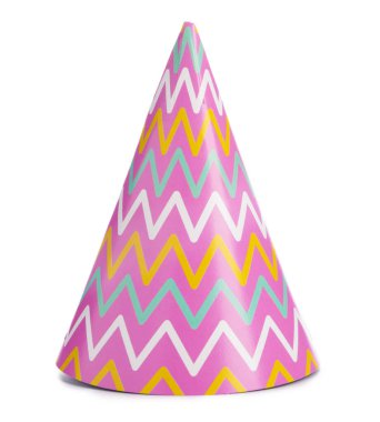 Beyaz arka planda parti şapkası