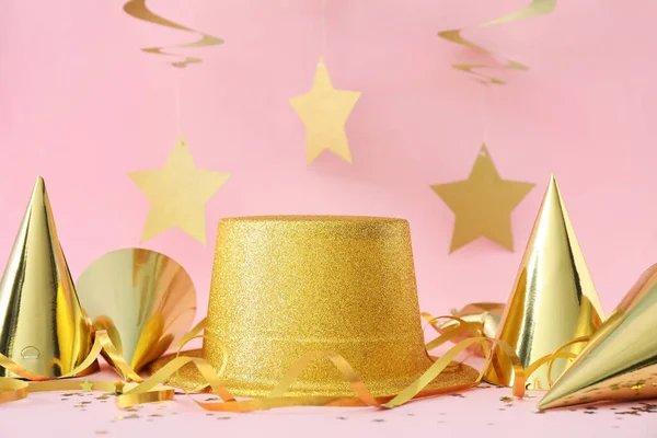 Party Hats Decor Color Background — Stock Photo, Image