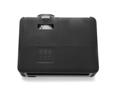 Beyaz arkaplanda modern video projektörü