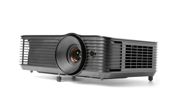 Modern Video Projector White Background — Stock Photo, Image