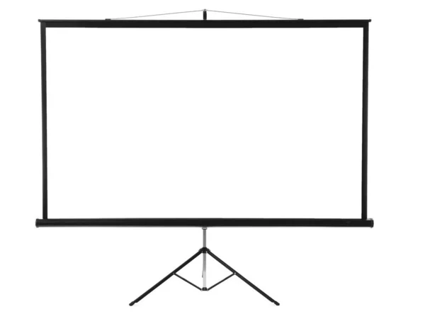 Nowoczesny Ekran Projektora Białym Tle — Zdjęcie stockowe