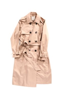 Stylish coat on white background