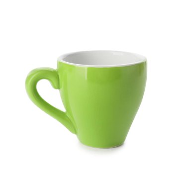 Beyaz arkaplanda boş bardak