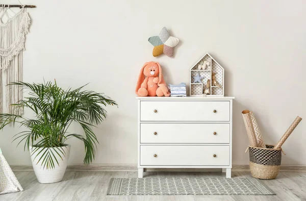 Chest Drawers Clothes Toys Children Room — Stock Photo, Image
