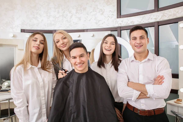 Young People Professional Courses Hairdresser Salon — Stock Photo, Image
