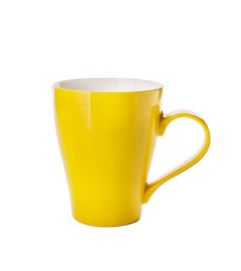 Beyaz arkaplanda boş bardak