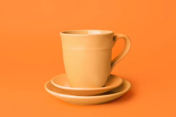 Blank Cup Color Background — Stock Photo, Image