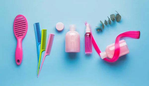 Cosmetica Voor Haar Kleur Achtergrond — Stockfoto