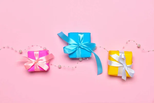 Birthday Gifts Color Background — Stock Photo, Image