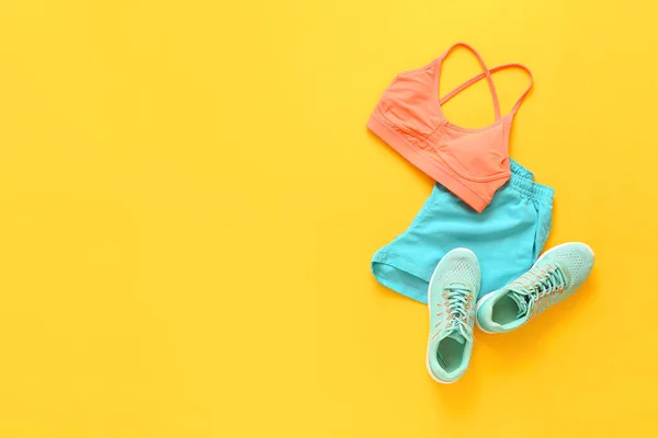 Composition Sportswear Color Background — Stock Photo, Image