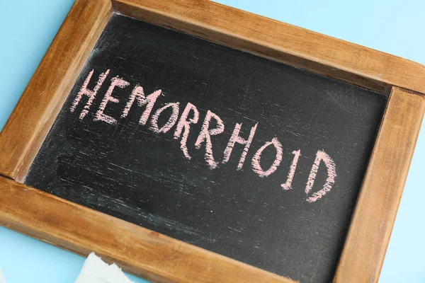 Word Hemorrhoid Written Chalkboard — Stock Photo, Image