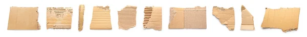 Many Pieces Cardboard White Background — Stock Photo, Image