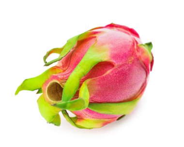 Beyaz arka planda lezzetli ejderha meyvesi