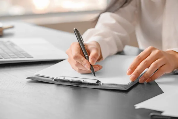 Beautiful Secretary Working Office Closeup — Stock Photo, Image