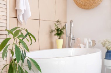 Çiçek desenli banyonun içi.