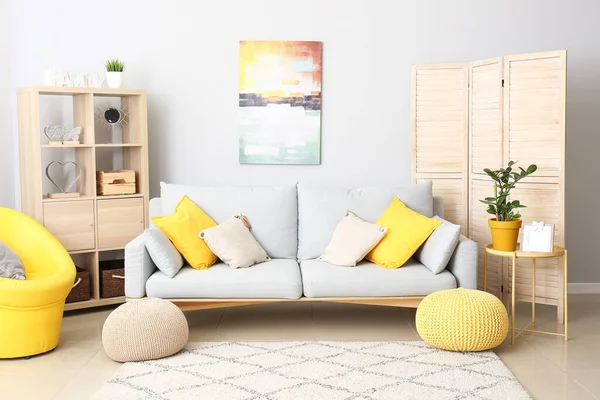 Interior Modern Room Comfortable Sofa — Stock Photo, Image