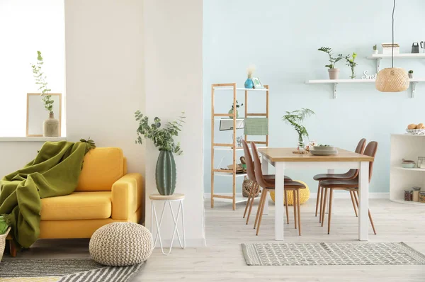 Interiör Modern Elegant Matsal Studio Lägenhet — Stockfoto