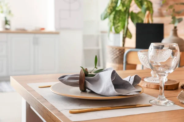 Served Table Modern Dining Room — Stock Photo, Image