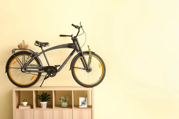 Interior Habitación Moderna Con Bicicleta — Foto de Stock