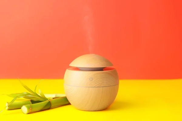 Aroma Oil Diffuser Color Background — Stock Photo, Image