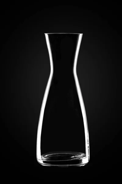 Decanter Vuoto Sfondo Scuro — Foto Stock