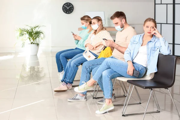 Pacientes Esperando Turno Sala Clínica — Foto de Stock