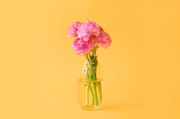 Vase Bouquet Flowers Color Background — Stock Photo, Image