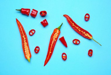 Arka planda sıcak kırmızı biber