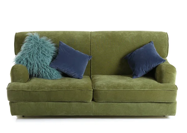 Bequemes Sofa Auf Weißem Hintergrund — Stockfoto