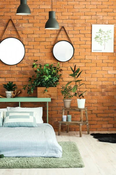 Interior Modern Stylish Bedroom — Stock Photo, Image