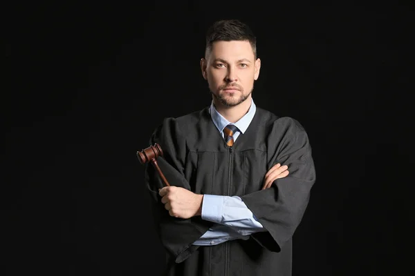 Male Judge Dark Background — Stock Photo, Image