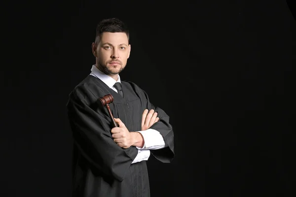 Male Judge Dark Background — Stock Photo, Image