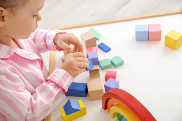 Little Girl Playing Home — Stock Photo, Image