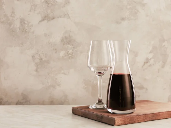 Decanter Wine Glass Table — Stock Photo, Image