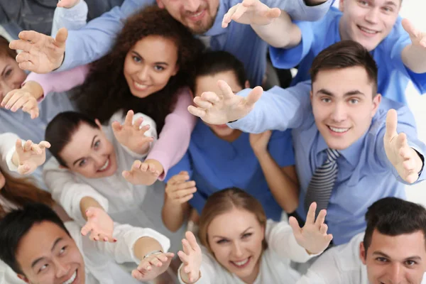 Groupe Personnes Debout Ensemble Vue Dessus — Photo