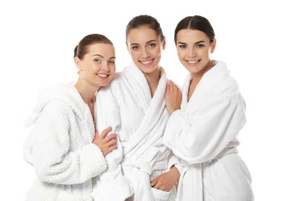 Hermosas Chicas Aisladas Blanco Concepto Spa —  Fotos de Stock