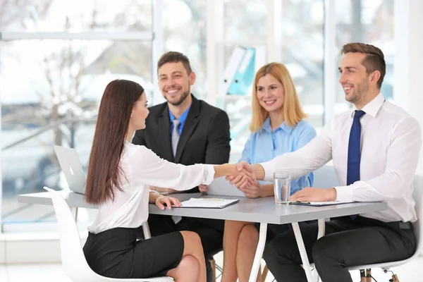 Job Interview Concept Human Resources Commission Interviewing Woman — Stock Photo, Image