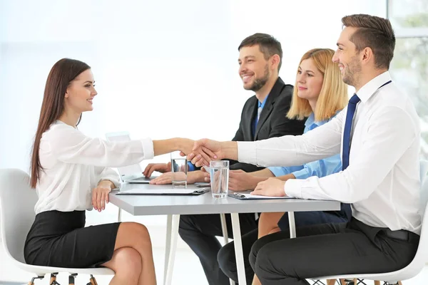 Job Interview Concept Human Resources Commission Interviewing Woman — Stock Photo, Image