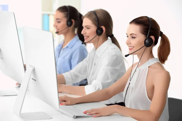 Team Technical Support Dispatchers Working Office — Stock Photo, Image