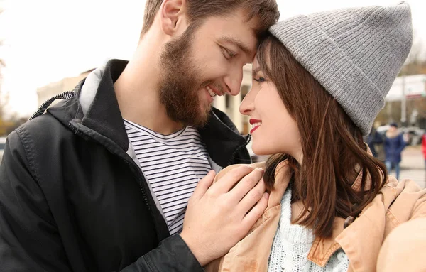 Trendiges Hipster Paar Beim Gemeinsamen Selfie Freien — Stockfoto