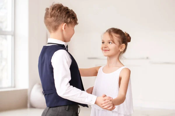 Cute Little Children Dancing Studio — Stock Photo, Image