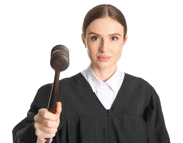 Female Judge White Background — Stock Photo, Image